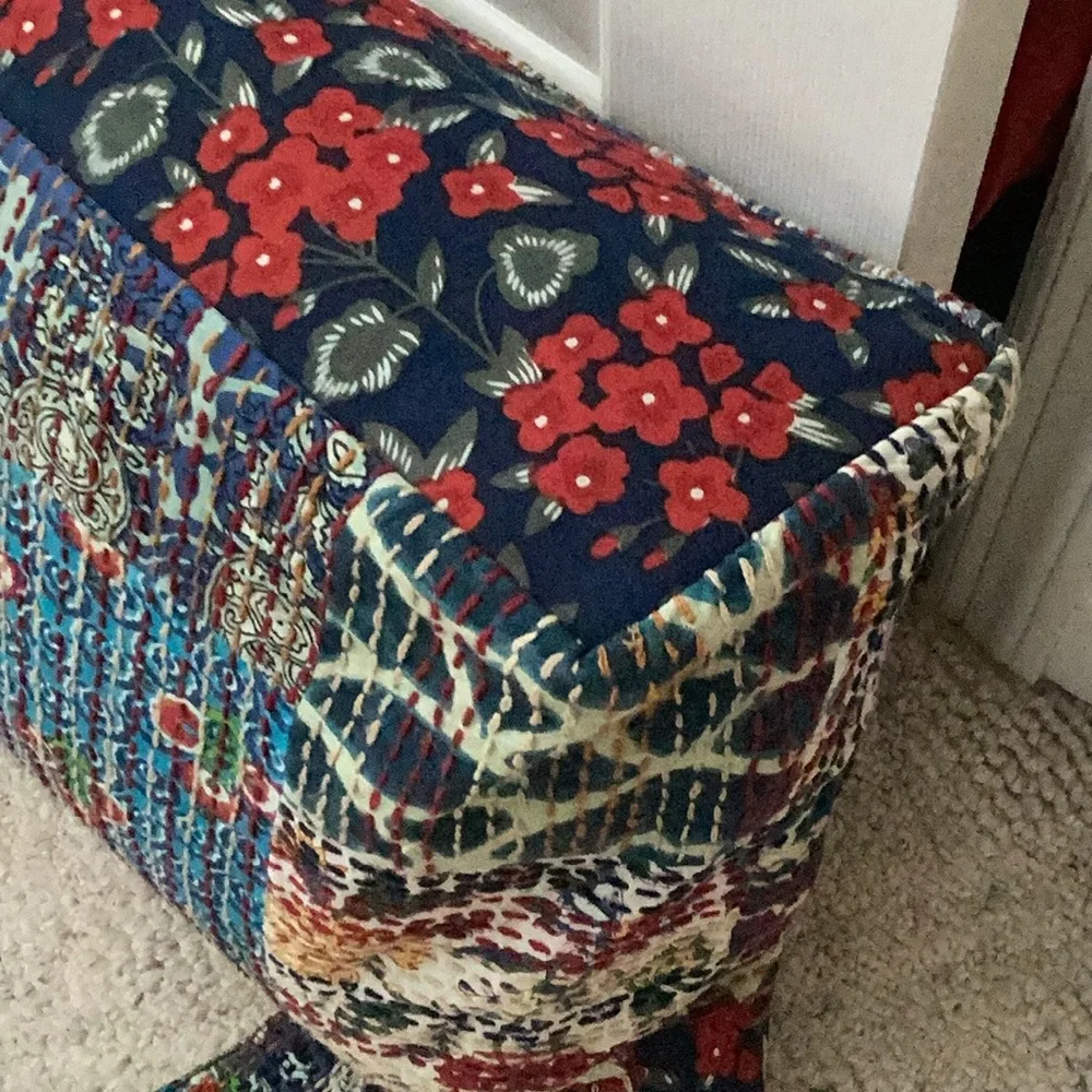 Ruggine handmade shoulder crossbody boho bag duffle purse patchwork look kantha
